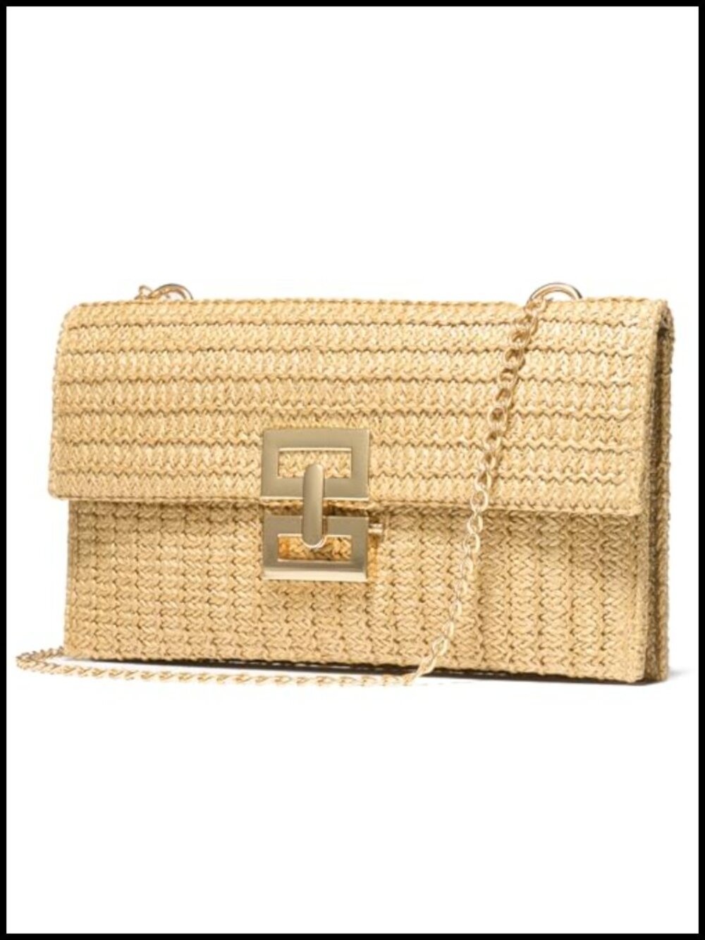Raffia Straw Clutch Woven Handbag Summer Beach Crossbody Bag